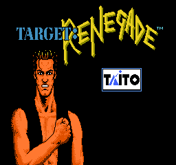 Target Renegade title screen for NES